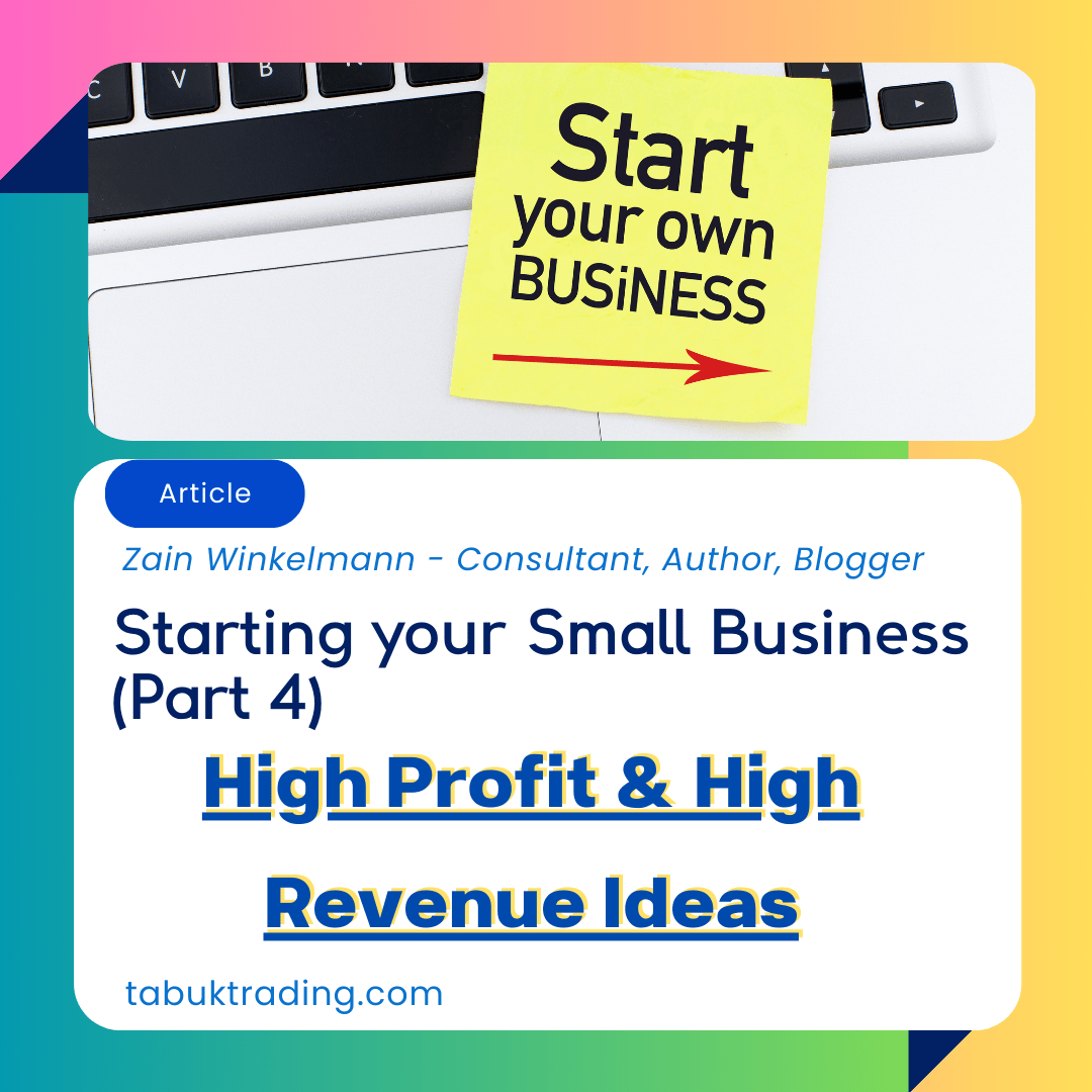 Part 4: High-Revenue, High-Turnover Ideas for Small Business